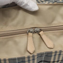 BURBERRY Nova Check Blue Label Tote Bag Nylon Blue Silver Auth th6084-17