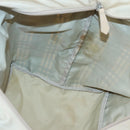 BURBERRY Nova Check Blue Label Tote Bag Nylon Blue Silver Auth th6084-11