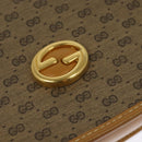 GUCCI Micro GG Supreme Shoulder Bag PVC Beige Gold Auth th6085-14