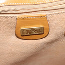 GUCCI Micro GG Supreme Shoulder Bag PVC Beige Gold Auth th6085-19