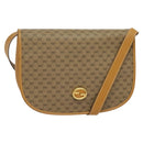 GUCCI Micro GG Supreme Shoulder Bag PVC Beige Gold Auth th6085-1