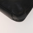 GUCCI Bamboo Hand Bag Leather 2way Black Gold 001 1577 Auth th6086-9