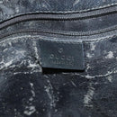 GUCCI Bamboo Hand Bag Leather 2way Black Gold 001 1577 Auth th6086-19