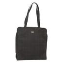 BURBERRY Nova Check Tote Bag PVC Black Auth th6087-1