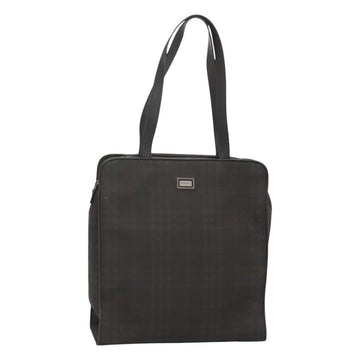 BURBERRY Nova Check Tote Bag PVC Black Auth th6087