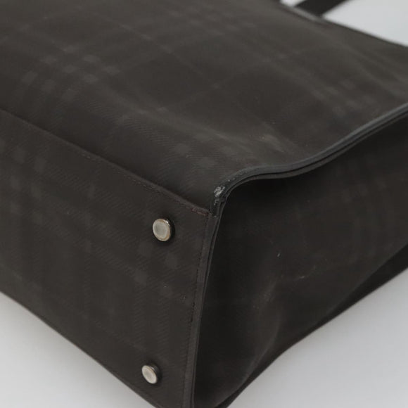 BURBERRY Nova Check Tote Bag PVC Black Auth th6087