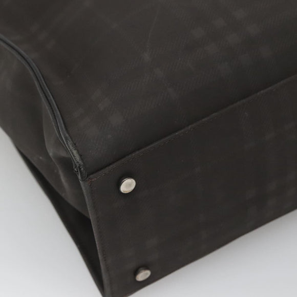 BURBERRY Nova Check Tote Bag PVC Black Auth th6087