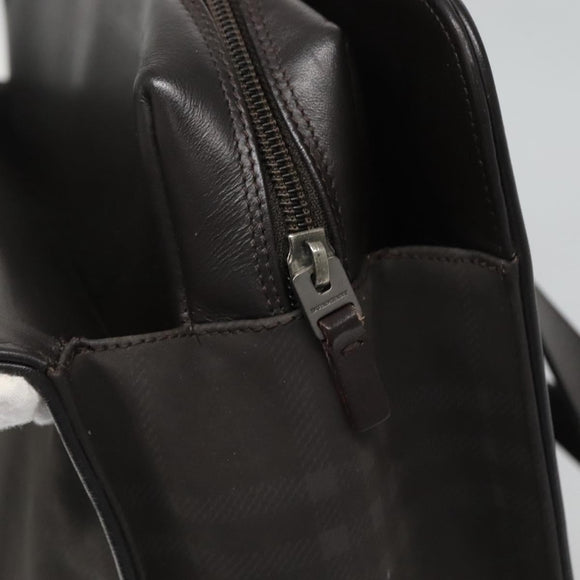BURBERRY Nova Check Tote Bag PVC Black Auth th6087