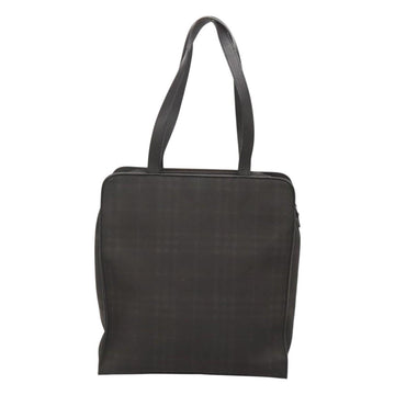 BURBERRY Nova Check Tote Bag PVC Black Auth th6087 - 0
