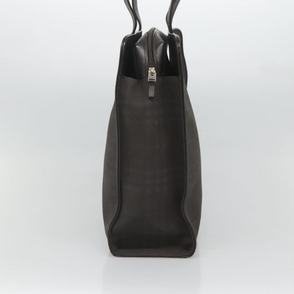 BURBERRY Nova Check Tote Bag PVC Black Auth th6087