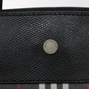 BURBERRY Nova Check Hand Bag Nylon Black Silver Auth th6090-17