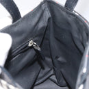 BURBERRY Nova Check Hand Bag Nylon Black Silver Auth th6090-18