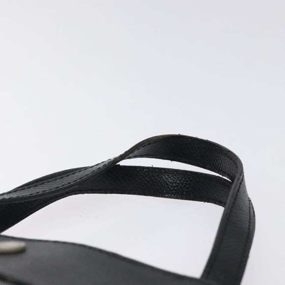 BURBERRY Nova Check Hand Bag Nylon Black Silver Auth th6090