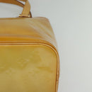 LOUIS VUITTON Monogram Vernis Houston Hand Bag Beige M91004 LV Auth th6098-14