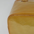LOUIS VUITTON Monogram Vernis Houston Hand Bag Beige M91004 LV Auth th6098-15