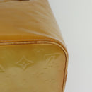 LOUIS VUITTON Monogram Vernis Houston Hand Bag Beige M91004 LV Auth th6098-16