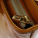 LOUIS VUITTON Monogram Vernis Houston Hand Bag Beige M91004 LV Auth th6098-10