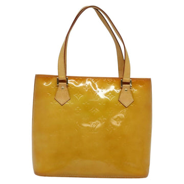LOUIS VUITTON Monogram Vernis Houston Hand Bag Beige M91004 LV Auth th6098 - 0