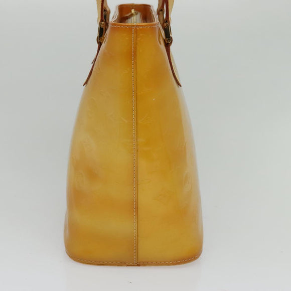 LOUIS VUITTON Monogram Vernis Houston Hand Bag Beige M91004 LV Auth th6098
