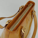 LOUIS VUITTON Monogram Vernis Houston Hand Bag Beige M91004 LV Auth th6098-6