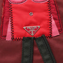 PRADA Hand Bag Nylon Red Auth th6103-18