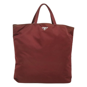 PRADA Hand Bag Nylon Red Auth th6103 - 0
