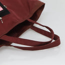 PRADA Hand Bag Nylon Red Auth th6103-7