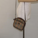 Burberrys Nova Check Shoulder Bag Canvas Beige Gold Auth th6111-21