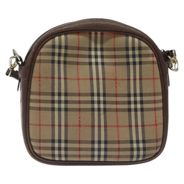 Burberrys Nova Check Shoulder Bag Canvas Beige Gold Auth th6111 - 0