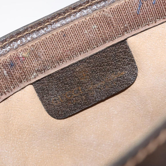 GUCCI GG Supreme Web Sherry Line Clutch Bag PVC Beige 41 014 2125 23 Auth th6117