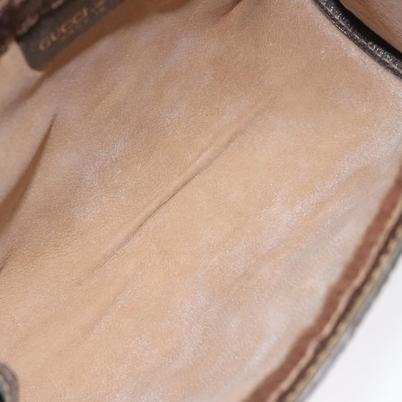 GUCCI GG Supreme Web Sherry Line Clutch Bag PVC Beige 41 014 2125 23 Auth th6117