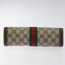 GUCCI GG Supreme Web Sherry Line Clutch Bag PVC Beige 41 014 2125 23 Auth th6117-6