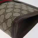 GUCCI GG Supreme Web Sherry Line Clutch Bag PVC Beige 41 014 2125 23 Auth th6117-7