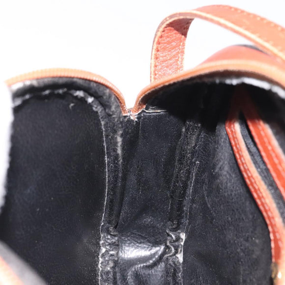 FENDI Pecan Canvas Shoulder Bag Brown Black Auth th6120