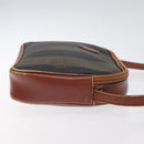 FENDI Pecan Canvas Shoulder Bag Brown Black Auth th6120-3