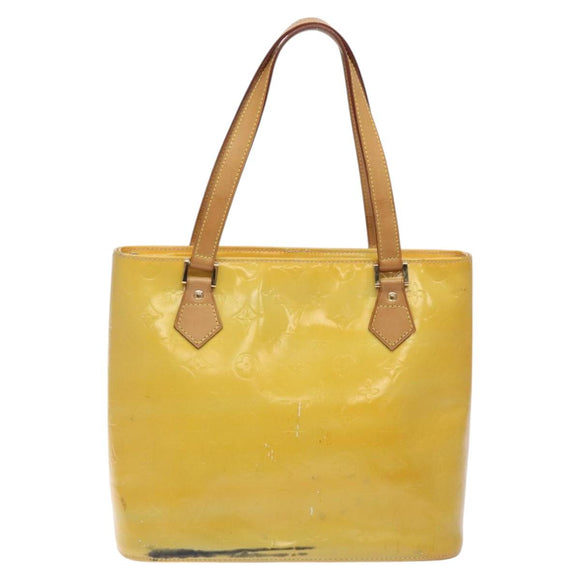 LOUIS VUITTON Monogram Vernis Houston Hand Bag Gris M91053 LV Auth th6122