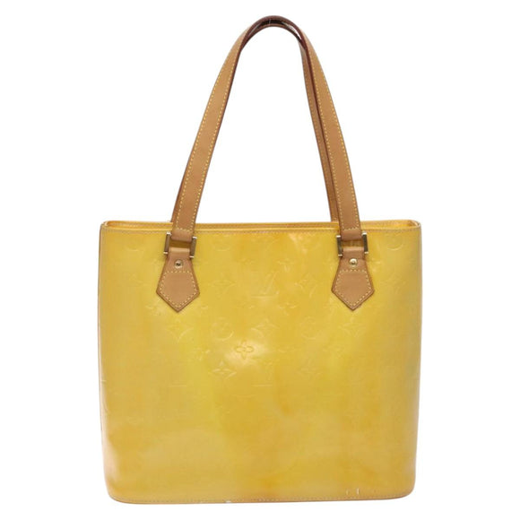 LOUIS VUITTON Monogram Vernis Houston Hand Bag Gris M91053 LV Auth th6122