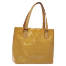 LOUIS VUITTON Monogram Vernis Houston Hand Bag Beige M91004 LV Auth th6124-1
