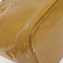 LOUIS VUITTON Monogram Vernis Houston Hand Bag Beige M91004 LV Auth th6124-11