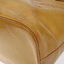 LOUIS VUITTON Monogram Vernis Houston Hand Bag Beige M91004 LV Auth th6124-12