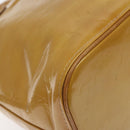 LOUIS VUITTON Monogram Vernis Houston Hand Bag Beige M91004 LV Auth th6124-13