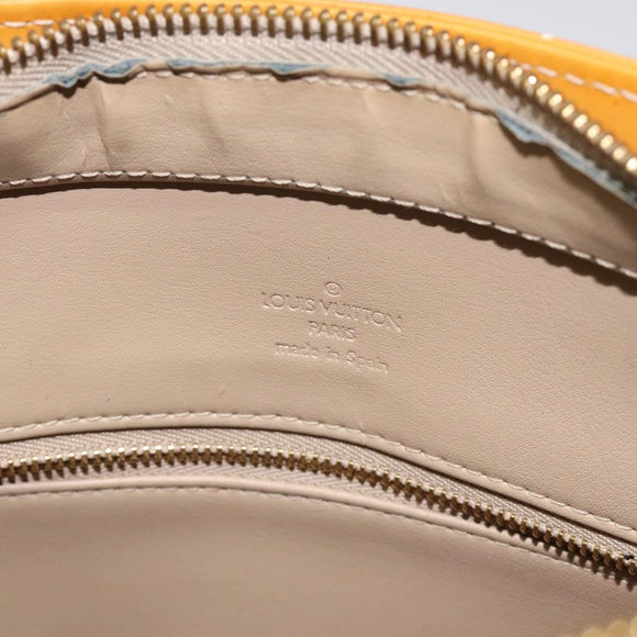 LOUIS VUITTON Monogram Vernis Houston Hand Bag Beige M91004 LV Auth th6124