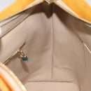 LOUIS VUITTON Monogram Vernis Houston Hand Bag Beige M91004 LV Auth th6124-18