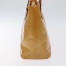 LOUIS VUITTON Monogram Vernis Houston Hand Bag Beige M91004 LV Auth th6124-4