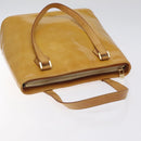 LOUIS VUITTON Monogram Vernis Houston Hand Bag Beige M91004 LV Auth th6124-6