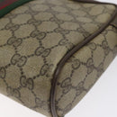GUCCI GG Supreme Web Sherry Line Clutch Bag PVC Beige Red 89 01 012 Auth th6133-15