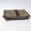 GUCCI GG Supreme Web Sherry Line Clutch Bag PVC Beige Red 89 01 012 Auth th6133-5