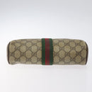 GUCCI GG Supreme Web Sherry Line Clutch Bag PVC Beige Red 89 01 012 Auth th6133-6