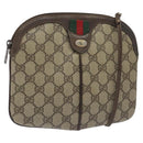 GUCCI GG Supreme Web Sherry Line Shoulder Bag PVC Beige 904 02 047 Auth th6138-1