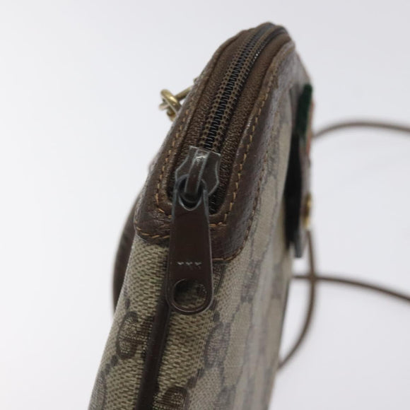 GUCCI GG Supreme Web Sherry Line Shoulder Bag PVC Beige 904 02 047 Auth th6138